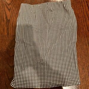 SO Black and White Gingham Pencil Skirt